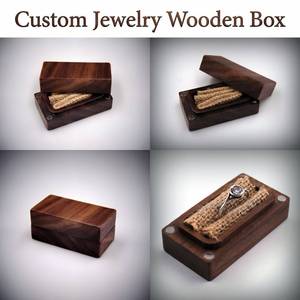 Luxury Handmade Custom Wooden Jewlery <b>Box</b> Vintage Small Double <b>Ring</b> <b>Box</b> Walnut Wooden Wedding <b>Ring</b> <b>Box</b> - Product Image 5