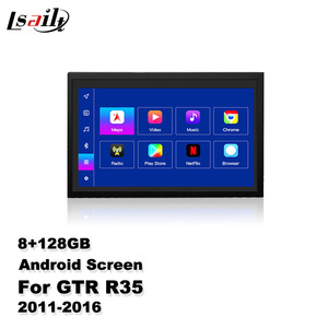 หน้าจออินเทอร์เฟซวิดีโอมัลติมีเดีย Lsailt Android Carplay สำหรับรถยนต์นิสสัน <span class=keywords><strong>GTR</strong></span> R35 รุ่นปี 2011-2016 Black Edition Nisom Premium GT-R - Product Image 1