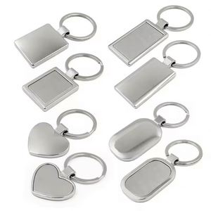 Porte-clés en aluminium vierge avec logo personnalisé, porte-clés en acier inoxydable, porte-clés promotionnel OEM personnalisé avec code QR - Product Image 4