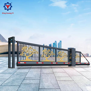 Diseño automático de parrilla de acero inoxidable Puerta principal de entrada de aluminio Puertas correderas de enrejado de cercado de metal para entrada de escuela - Product Image 5