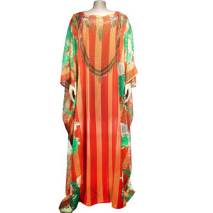 Vestidos africanos tradicionales Mujeres Rhinestone Gasa Kaftan <span class=keywords><strong>Trajes</strong></span> Pavo <span class=keywords><strong>Boda</strong></span> Vestido largo Maxi Túnica Ropa Africana Vestido - Product Image 3