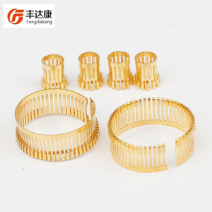Fengdakang <b>Crown</b> Spring Connector Beryllium Copper Gold Plated Board To Board Connector Customizable Size - Product Image 3