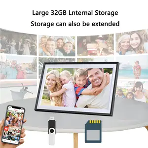 Bingkai foto Digital 10.1 inci, Album potret cerdas Android, gambar foto Digital, tampilan Cloud WIFI, bingkai foto Digital