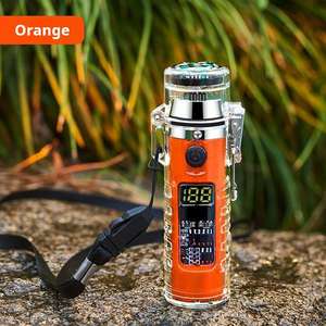 Ветрозащитная двухдуговая зажигалка с USB-фонариком, водонепроницаемая, для выживания на природе, кемпинга, с компасом для экстренных случаев - Product Image 6