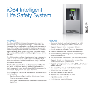 Panneau de commande intelligent pour système d'alarme incendie à boucle unique avec clavier LCD – Unité de contrôle adressable pour la détection et l'alarme incendie IO64 - Product Image 3