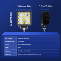 MCY 48W 4 pouces, phare de travail LED, 16 LED, 3600LM, faisceau blanc, 12V, lampe de conduite tout-terrain pour voiture et camion, IP67, garantie 1 an