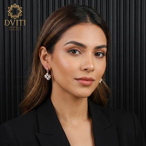 Boucles d'oreilles élégantes en cristal or rose, bijoux de luxe étincelants, cadeau de mariage pour femmes et filles - Product Image 5