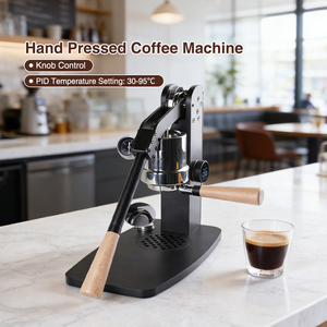 Machine à expresso manuelle au design rétro avec tige de pression intégrée, crème riche, haute efficacité d'extraction, machine à café à pression manuelle - Product Image 2