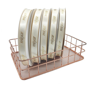 Ruban d'emballage cadeau personnalisé avec logo, ruban en gros-grain <span class=keywords><strong>rose</strong></span> et noir, ruban en satin pour perruques, cosmétiques, bijoux, vêtements - Product Image 4
