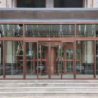 Porte de magasin en verre trempé de haute qualité avec charnières robustes pour commerce de détail