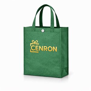 Custom Printed Non Woven <b>Gift</b> Tote <b>Bag</b> with Snap Button, Heavy Duty PP Shopper for Advertising Bulk - Product Image 3