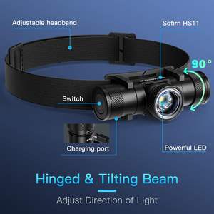 Linterna Frontal LED Blanca Recargable de Venta Caliente con Resistencia al Agua IP65 y Alcance de Haz de 300 m para Caza/Ciclismo - Product Image 6