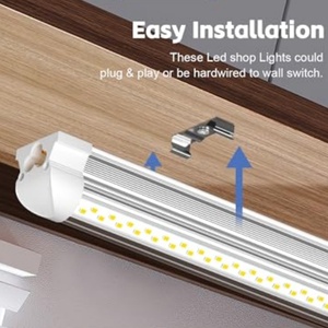 Lot de 5 bandes lumineuses LED pour plantes, tubes LED T5 5W, haute puissance, fixation intégrée, extensibles jusqu'à 24 pouces - Product Image 2