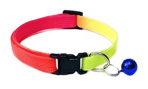 <span class=keywords><strong>Collar</strong></span> colorido de nailon con campana para gato y perro, <span class=keywords><strong>Collar</strong></span> pequeño para cachorro, arcoíris, otros collares para mascotas, venta al por mayor - Product Image 4