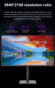 จอภาพเกมมิ่ง <span class=keywords><strong>OLED</strong></span> ขนาด 31.5 นิ้ว แบบไวด์สกรีน 240Hz IPS <span class=keywords><strong>HDR</strong></span> ตอบสนอง 1ms 99% SRGB สำหรับธุรกิจ สำนักงาน คอมพิวเตอร์ตั้งโต๊ะ จอแสดงผลอีสปอร์ต แบบแบน - Product Image 4