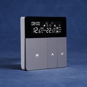 Thermostat intelligent WiFi pour chaudière à <span class=keywords><strong>gaz</strong></span>, chauffage au sol électrique, avec écran LCD blanc-gris, contrôle par application Tuya <span class=keywords><strong>et</strong></span> commande vocale - Product Image 1