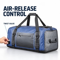 Sac de voyage tactique robuste en PVC 500D, étanche, avec logo personnalisé OEM, réduction dynamique du volume, pour l'alpinisme