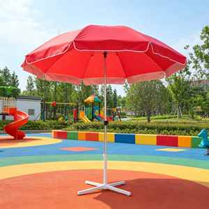 Parasol de plage coupe-vent à double armature de 140 cm avec design à aérations, idéal pour l'extérieur, la terrasse, le jardin et la protection solaire en bord de mer - Product Image 1