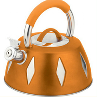 Bouilloire à eau chaude sifflante en acier inoxydable, 3L, portable, compatible induction, écologique, nouveau design élégant, sans électricité