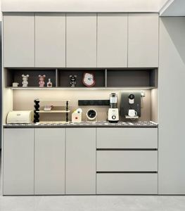 Light Luxury Solid Wood <b>Sideboard</b> With <b>Glass</b> Door Tableware Storage Cabinet With Drawer for Dinning Room - Product Image 2