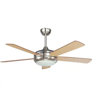 Fengyun wholesale smart decorative led ceiling fans wooden blades 52 inch remote control ceiling fan with light