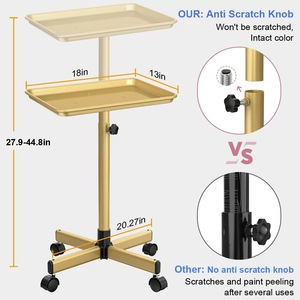Salon Tray <b>Cart</b> 4 Wheel Multi-layer Height Adjustable Rolling Handcart <b>for</b> Beauty and Tattoo <b>Tools</b> Storage - Product Image 3