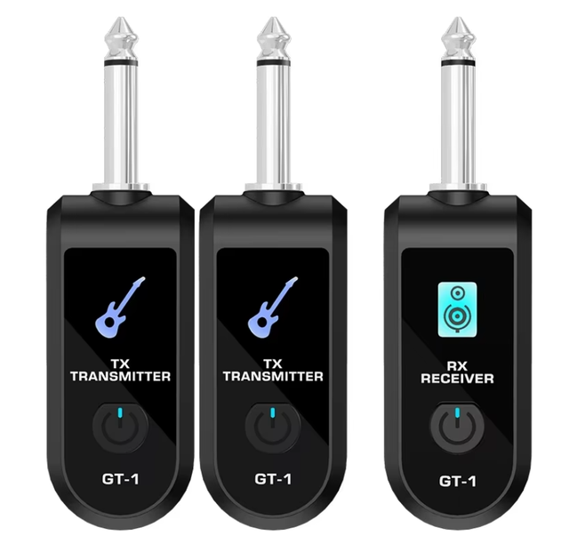 2.4G Wireless Guitar Transmitter Receiver System 48K/16bit Real-time Transmission for Electric Wind Guitar Bass Instruments