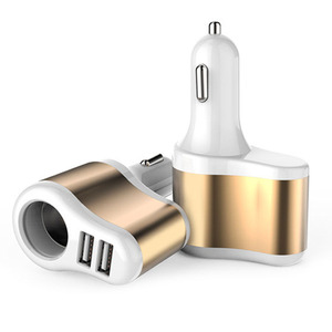 Adaptateur allume-cigare de voiture avec trois ports USB, chargeur rapide, entrée 12-24V, sortie 2100W, séparateur un à trois - Product Image 4