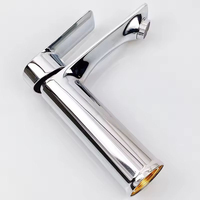 Robinet de lavabo de salle de bain moderne à poignée unique en alliage de zinc chromé brossé, à montage sur comptoir, avec capteur tactile, cartouche céramique, mitigeur chaud/froid