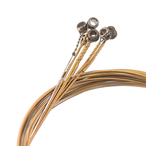 Juego de <span class=keywords><strong>cuerdas</strong></span> de tripa de afinación de guitarra folclórica hecha en China, accesorios para instrumentos antioxidantes chapados en cobre amarillo, instrumentos de cuerda - Product Image 1