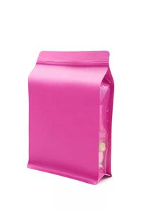 Kantong kopi hewan peliharaan, tahan kelembaban, kantong berdiri Foil aluminium, kantong kopi daur ulang dengan jendela bening & ritsleting untuk kemasan makanan ringan, teh, kopi - Product Image 5