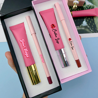 Kit de luxe en gros pour gloss liquide 2-en-1 et crayon à lèvres, marque privée, avec emballage