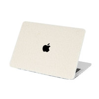 Étui rigide en cuir crème en fausse fourrure douce et moelleuse pour MacBook Pro 13 pouces M2 2024 2023 2022-2016 A2338 M1 A2251