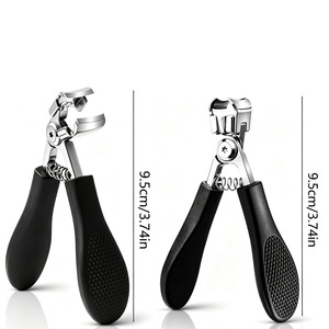 Coupe-ongles en acier inoxydable, lame incurvée, coupe-ongles avec assistance par ressort, poignée antidérapante pour adultes et personnes âgées - Product Image 6