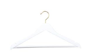 Cintres en bois <span class=keywords><strong>blanc</strong></span> de haute qualité, finition lisse premium avec barre ronde pour vêtements, chemisiers, robes et magasins - Product Image 2