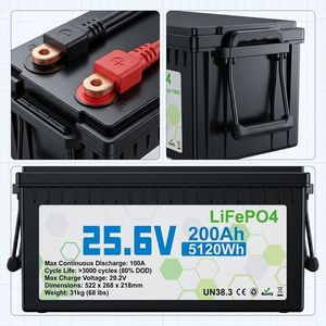 Batterie LiFePO4 25,6V 200Ah 5120Wh la plus vendue pour le stockage d'énergie photovoltaïque domestique en Afrique, 6000+ cycles profonds, BMS intelligent - Product Image 1