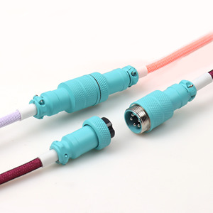 Pro Tùy Chỉnh USB C Để C Đôi Tay Cuộn Cáp Với Có Thể Tháo Rời Kim Loại Aviator Kết Nối Cho Bàn Phím Cơ Khí - Product Image 3