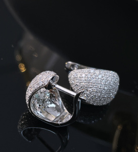Pendientes Xinfly en Oferta, Oro Real Au750 18K con Diamante Natural de 0.90 Quilates, Pendientes Elegantes de Joyería Fina para Mujer, Regalo para Uso Diario - Product Image 4