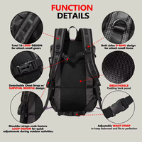 Sac à dos de randonnée imperméable léger de haute qualité pour le trekking, le camping, sac à dos Ripstop