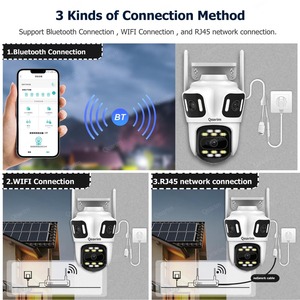 Qearim usine 8MP <span class=keywords><strong>panorama</strong></span> trois écrans reconnaissance humanoï<span class=keywords><strong>de</strong></span> AI alarme WIFI caméra <span class=keywords><strong>de</strong></span> sécurité IP sphérique - Product Image 2