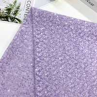 Belle fleur dentelle tissu Sequin blanc ivoire lourd Sequin perlé Textile dentelle tissu paillettes pour robes