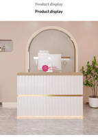 Comptoir de réception moderne et simple Yicheng en gros, bureau de caisse pour magasin de vêtements, salon de beauté, table de bar d'angle pour salon de thé au lait