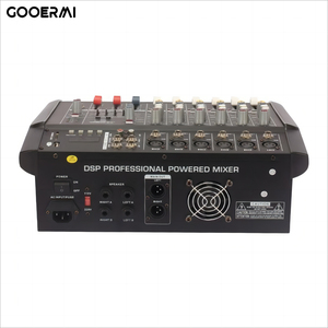 Mezclador de potencia de audio de Sonido Profesional de 6 canales Gooermi, mezclador de sonido de efecto de interfaz USB, mezclador de amplificador de consola de DJ - Product Image 4