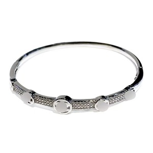 H-Shaped Zircon <b>Bracelet</b> 18K Gold Plated Micro Insert <b>Copper</b> Jewelry Gift For Women Winter 2024 Yiwu Origin - Product Image 5