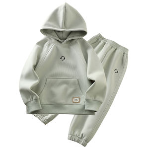 Traje <span class=keywords><strong>de</strong></span> <span class=keywords><strong>ropa</strong></span> deportiva informal para niños <span class=keywords><strong>de</strong></span> primavera y otoño, nuevos pantalones <span class=keywords><strong>de</strong></span> manga raglán con capucha para niños, diseño <span class=keywords><strong>de</strong></span> dos piezas Wei Yi - Product Image 5