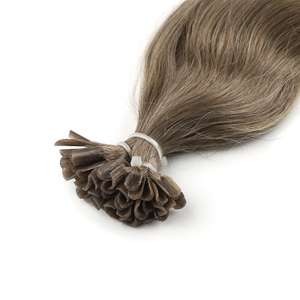 K.swigs Remy Human Pre-Bonded STRAIGHT Keratin U-TIP EXTENSION ที่มีเถ้าปานกลางสีน้ำตาลอิตาลีล็อค ktip - Product Image 3