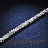 Bracelet de Tennis en Moissanite blanche classique pour femme, vente en gros, usine professionnelle D VVS1, argent 925