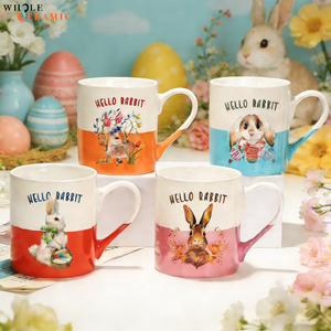 Wholesale Custom <strong>Easter</strong> Bunny Series Ceramic Coffee Milk <strong>Mugs</strong> for Gifting Home Use or Office Use Lovely Rabbits Factory Price - Product Image 1