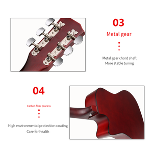 <span class=keywords><strong>Chitarra</strong></span> Acustica Portatile da 38 Pollici per Principianti con Borsa da Trasporto - Strumenti Musicali e a Corda - Product Image 4
