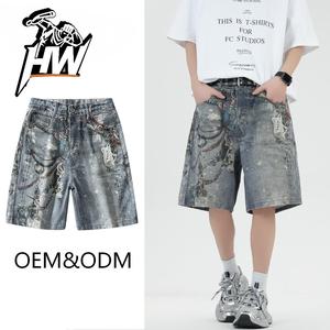 Pantalones Cortos de Mezclilla Tácticos Personalizados para Hombre, Estilo <span class=keywords><strong>Cargo</strong></span>, OEM al por Mayor, Urban Explorer Streetwear 2026 - Product Image 1